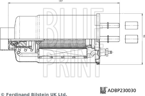 Blue Print ADBP230030 - фільтр палива autocars.com.ua
