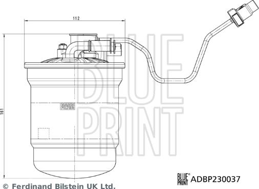 Blue Print ADBP230037 - Топливный фильтр avtokuzovplus.com.ua