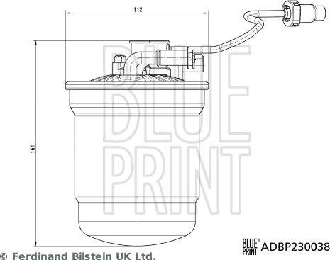 Blue Print ADBP230038 - Топливный фильтр avtokuzovplus.com.ua