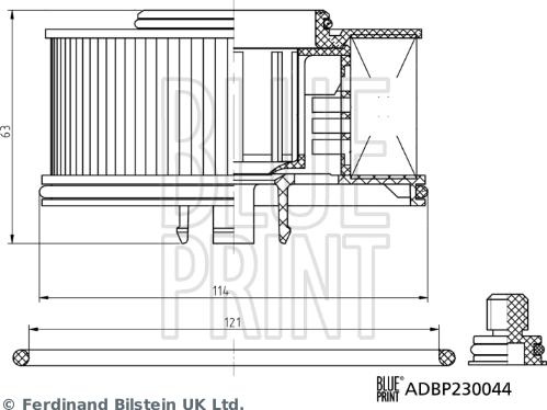 Blue Print ADBP230044 - Паливний фільтр autocars.com.ua