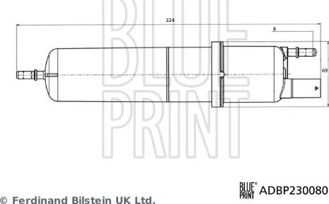 Blue Print ADBP230080 - Паливний фільтр autocars.com.ua