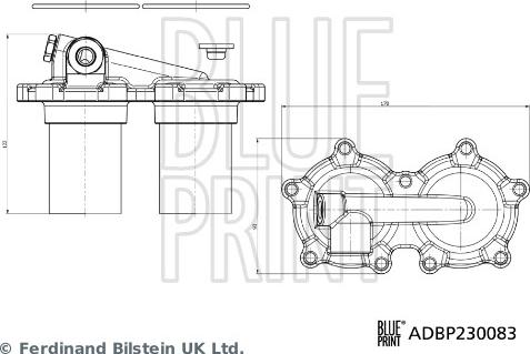 Blue Print ADBP230083 - Паливний фільтр autocars.com.ua