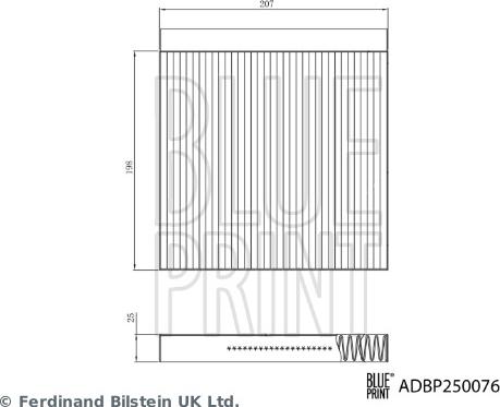 Blue Print ADBP250076 - Фільтр, повітря у внутрішній простір autocars.com.ua