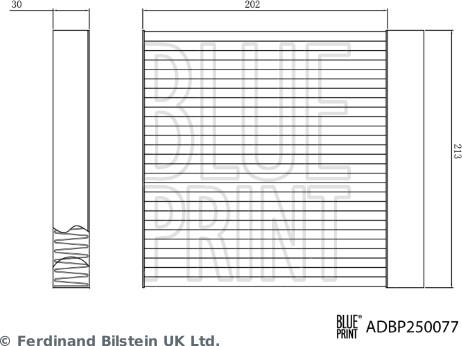 Blue Print ADBP250077 - Фільтр, повітря у внутрішній простір autocars.com.ua