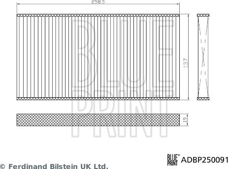 Blue Print ADBP250091 - Фільтр, повітря у внутрішній простір autocars.com.ua