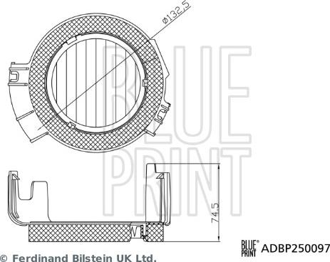Blue Print ADBP250097 - Фільтр, повітря у внутрішній простір autocars.com.ua