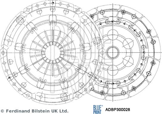 Blue Print ADBP300028 - Комплект сцепления avtokuzovplus.com.ua
