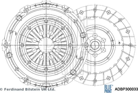 Blue Print ADBP300033 - Комплект зчеплення autocars.com.ua