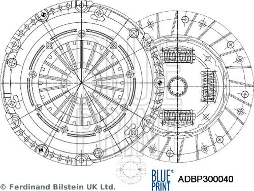 Blue Print ADBP300040 - Комплект сцепления avtokuzovplus.com.ua
