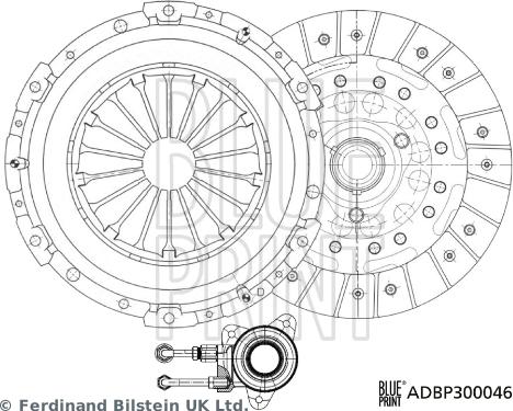 Blue Print ADBP300046 - Комплект сцепления avtokuzovplus.com.ua