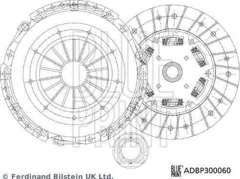 Blue Print ADBP300060 - Комплект сцепления avtokuzovplus.com.ua