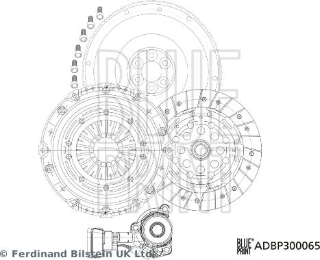 Blue Print ADBP300065 - Комплект сцепления avtokuzovplus.com.ua