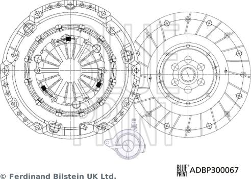 Blue Print ADBP300067 - Комплект зчеплення autocars.com.ua