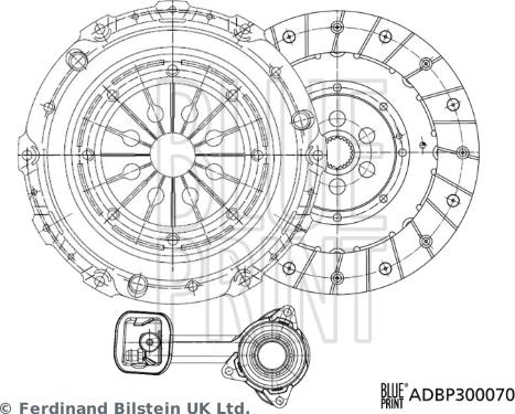 Blue Print ADBP300070 - Комплект сцепления avtokuzovplus.com.ua