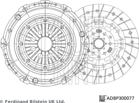 Blue Print ADBP300077 - Комплект зчеплення autocars.com.ua