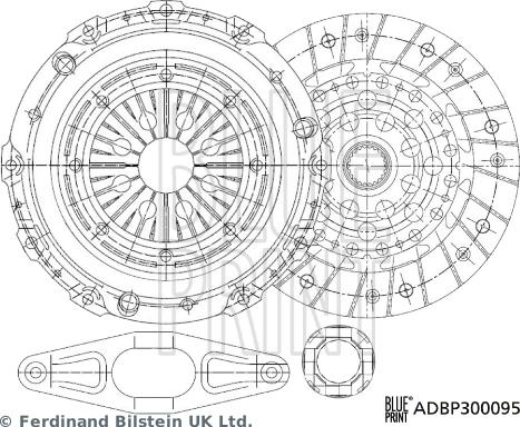 Blue Print ADBP300095 - Комплект сцепления avtokuzovplus.com.ua