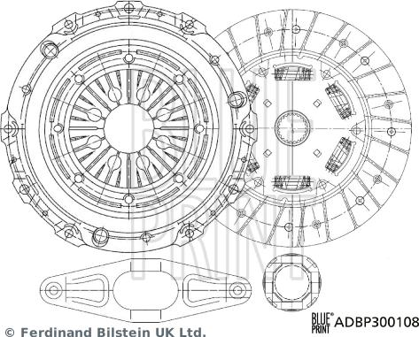 Blue Print ADBP300108 - Комплект зчеплення autocars.com.ua