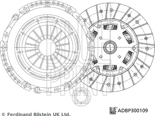 Blue Print ADBP300109 - Комплект зчеплення autocars.com.ua