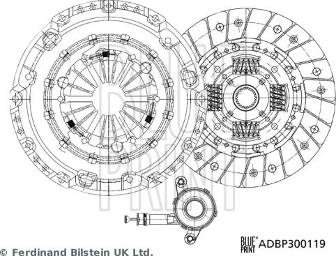 Blue Print ADBP300119 - Комплект зчеплення autocars.com.ua