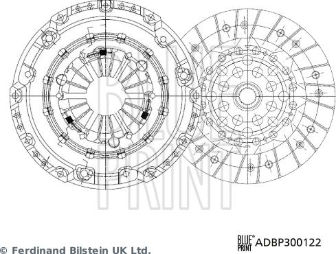 Blue Print ADBP300122 - Комплект зчеплення autocars.com.ua