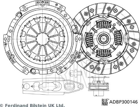 Blue Print ADBP300146 - Комплект зчеплення autocars.com.ua