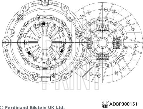 Blue Print ADBP300151 - Комплект зчеплення autocars.com.ua