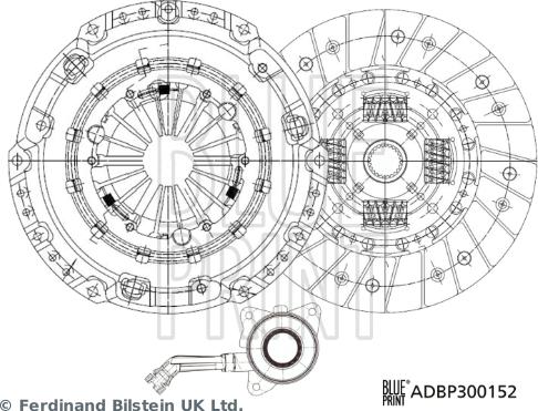 Blue Print ADBP300152 - Комплект зчеплення autocars.com.ua