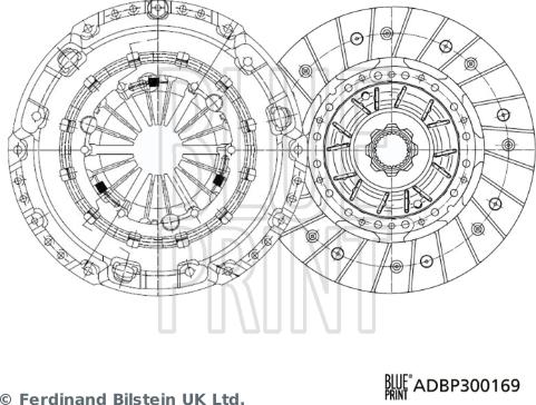 Blue Print ADBP300169 - Комплект зчеплення autocars.com.ua