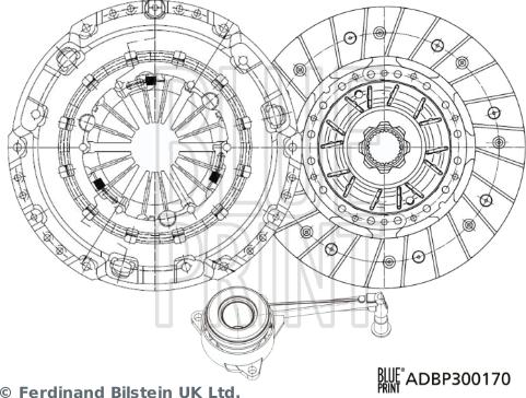 Blue Print ADBP300170 - Комплект сцепления autodnr.net