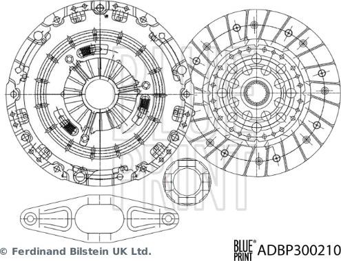 Blue Print ADBP300210 - Комплект зчеплення autocars.com.ua