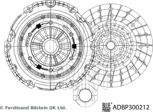 Blue Print ADBP300212 - Комплект зчеплення autocars.com.ua