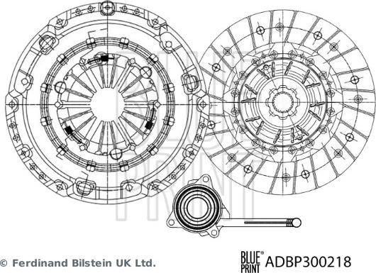 Blue Print ADBP300218 - Комплект зчеплення autocars.com.ua