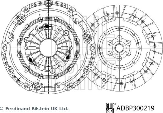 Blue Print ADBP300219 - Комплект зчеплення autocars.com.ua