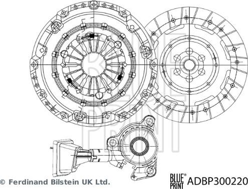 Blue Print ADBP300220 - Комплект сцепления autodnr.net