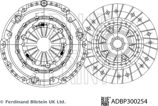 Blue Print ADBP300254 - Комплект зчеплення autocars.com.ua