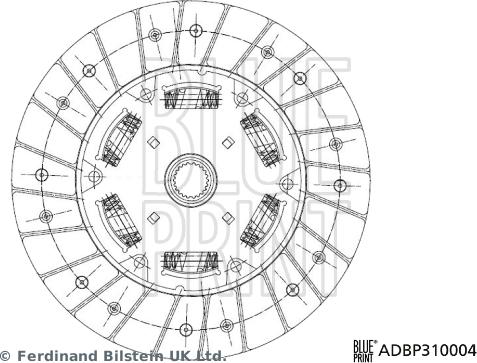 Blue Print ADBP310004 - Диск сцепления, фрикцион autodnr.net