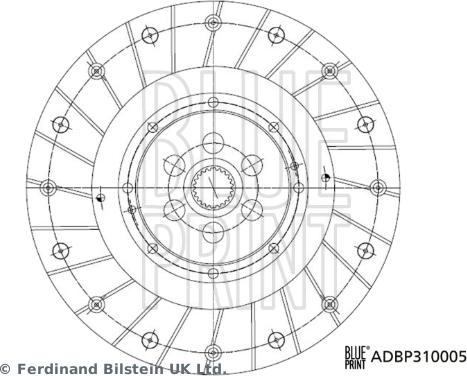 Blue Print ADBP310005 - Диск зчеплення autocars.com.ua