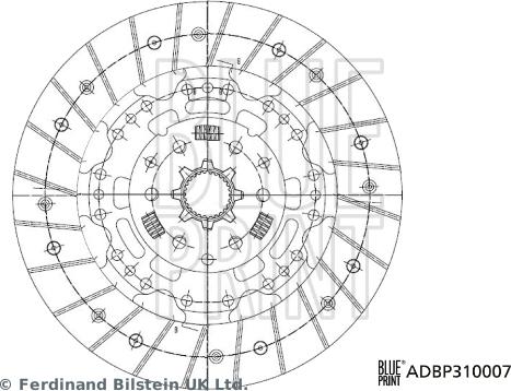 Blue Print ADBP310007 - Диск сцепления, фрикцион avtokuzovplus.com.ua