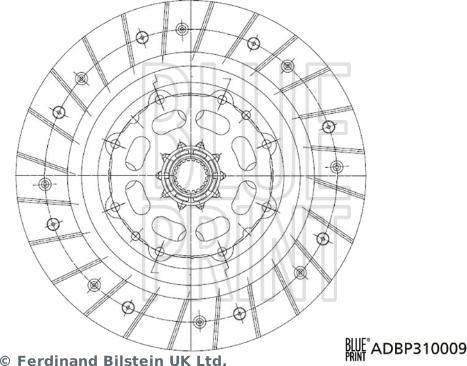 Blue Print ADBP310009 - Диск зчеплення autocars.com.ua