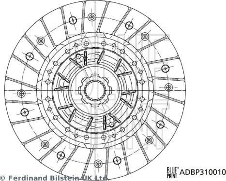 Blue Print ADBP310010 - Диск сцепления, фрикцион avtokuzovplus.com.ua