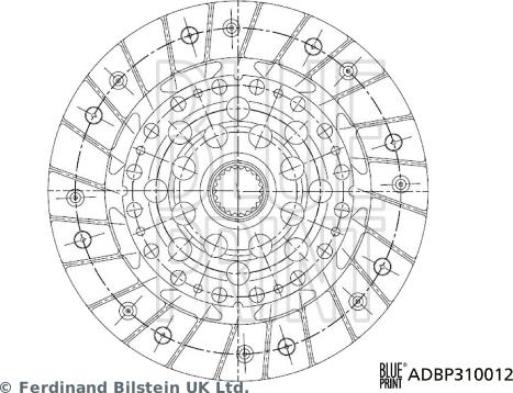 Blue Print ADBP310012 - Диск зчеплення autocars.com.ua