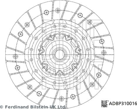 Blue Print ADBP310016 - Диск сцепления, фрикцион autodnr.net