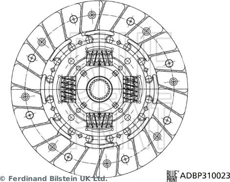 Blue Print ADBP310023 - Диск зчеплення autocars.com.ua