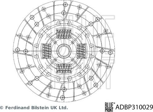 Blue Print ADBP310029 - Диск зчеплення autocars.com.ua