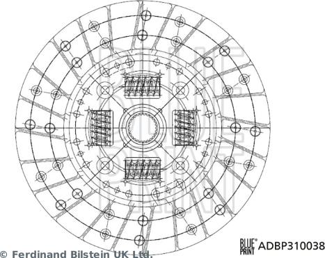 Blue Print ADBP310038 - Диск сцепления, фрикцион avtokuzovplus.com.ua