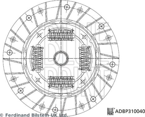 Blue Print ADBP310040 - Диск зчеплення autocars.com.ua