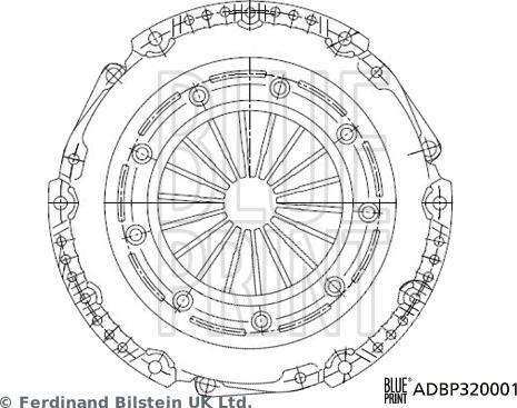 Blue Print ADBP320001 - Нажимной диск зчеплення autocars.com.ua