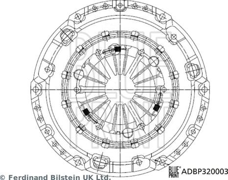 Blue Print ADBP320003 - Нажимной диск зчеплення autocars.com.ua