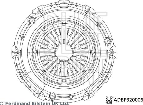 Blue Print ADBP320006 - Нажимной диск зчеплення autocars.com.ua