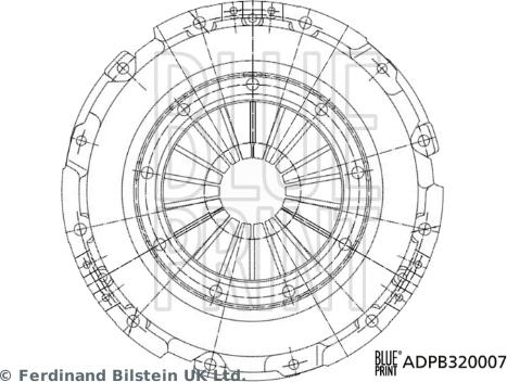 Blue Print ADBP320007 - Нажимной диск зчеплення autocars.com.ua